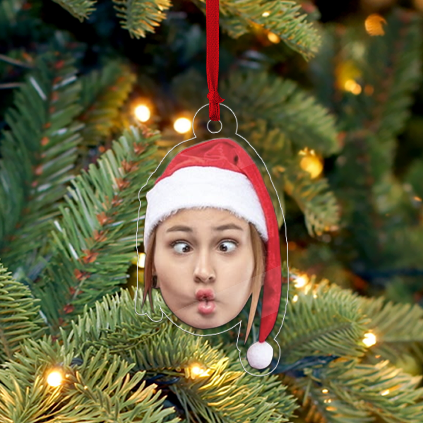 Custom Photo Face Ornament, Funny Christmas Ornament, Custom Face Picture Ornament, Christmas Tree Decor, Personalized Face Picture Ornament