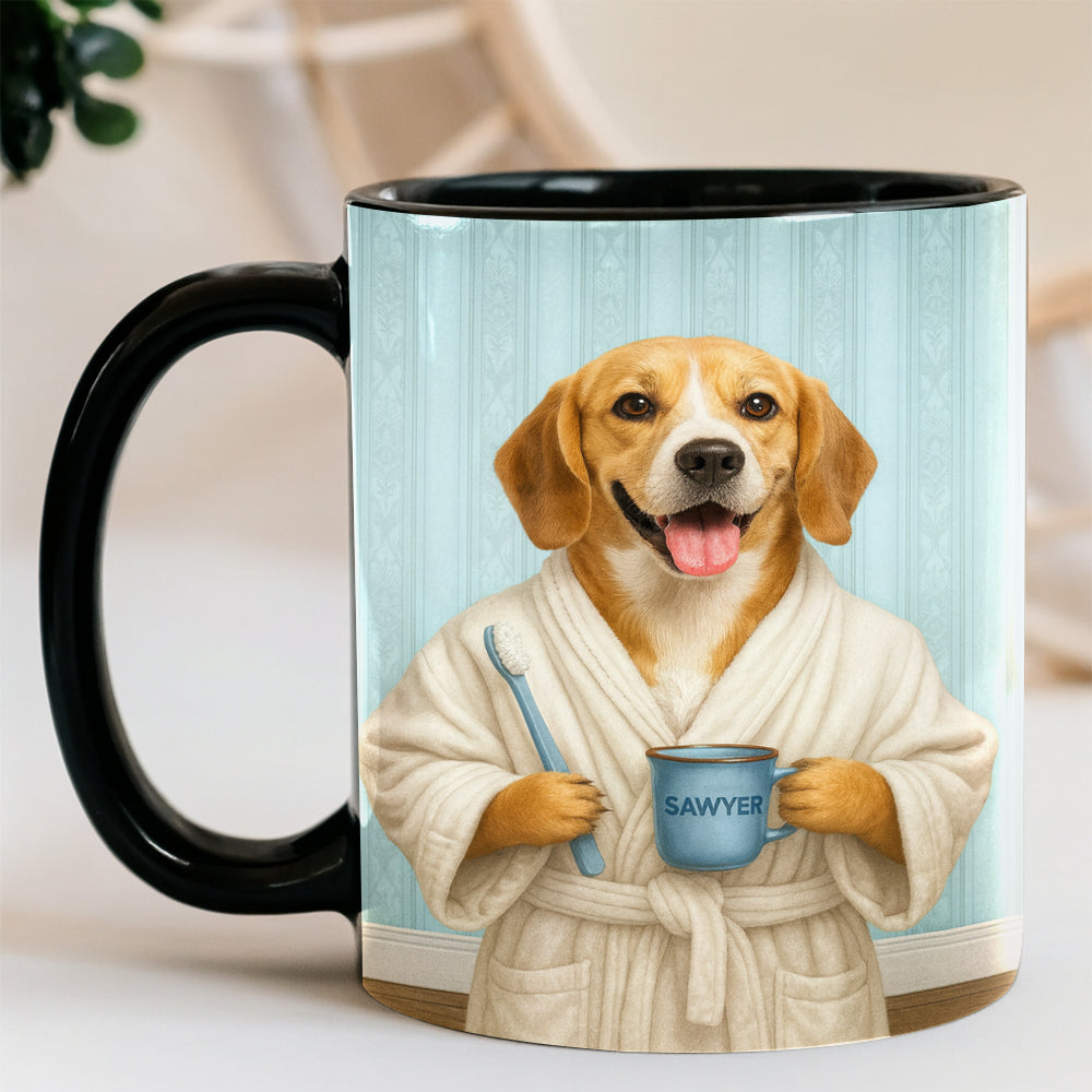 Custom Photo Dog Bathroom Mug Dog Gifts Lovers