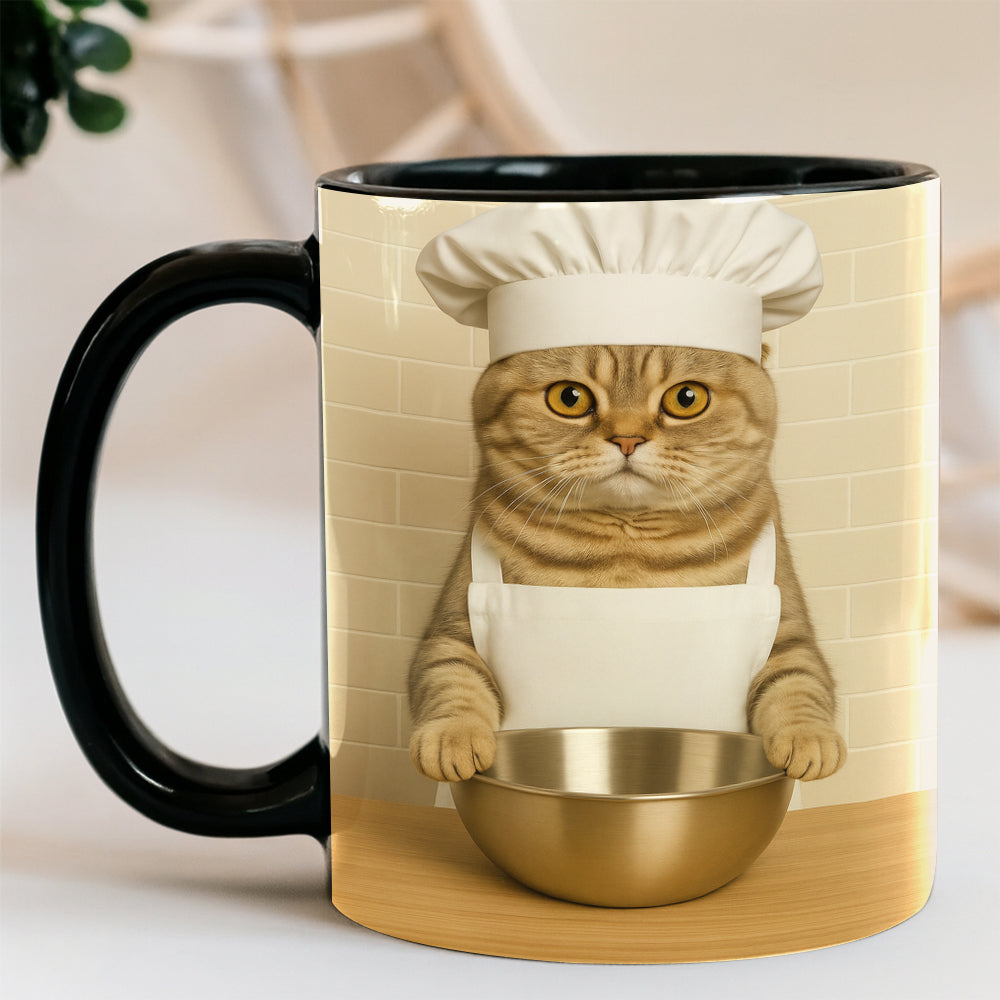 Custom Photo Cat Chef Mug Gift For Cat Lovers