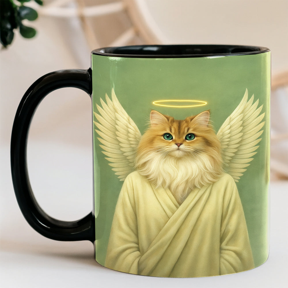 Custom Photo Angel Cat  MugMemorial Gift For Cat Lover