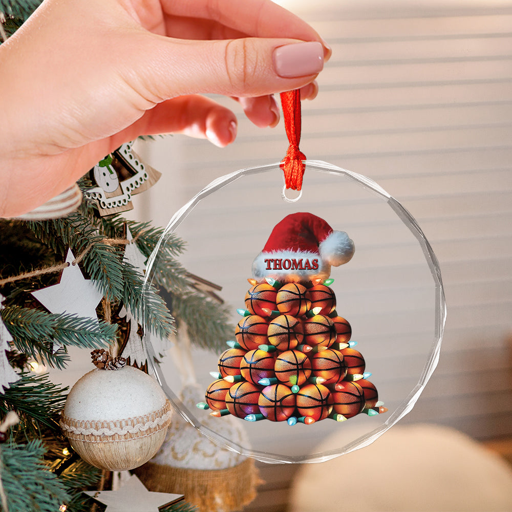 Custom Name Basketball Xmas Tree