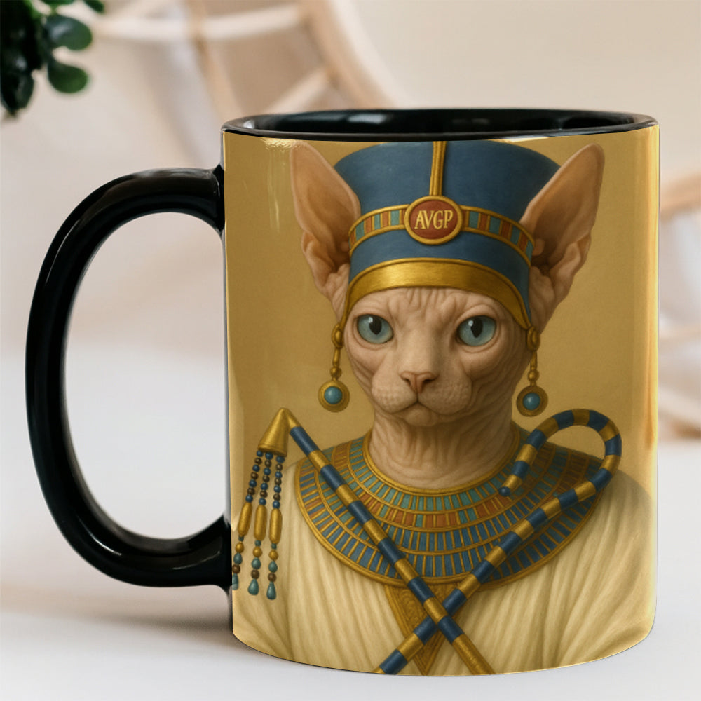 Custom Photo Egyptian Queen Cat MugGift For Cat Lover