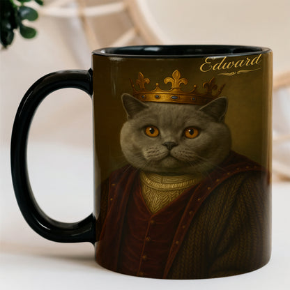Custom Photo Crown King Cat Mug Gift For Cat Lovers