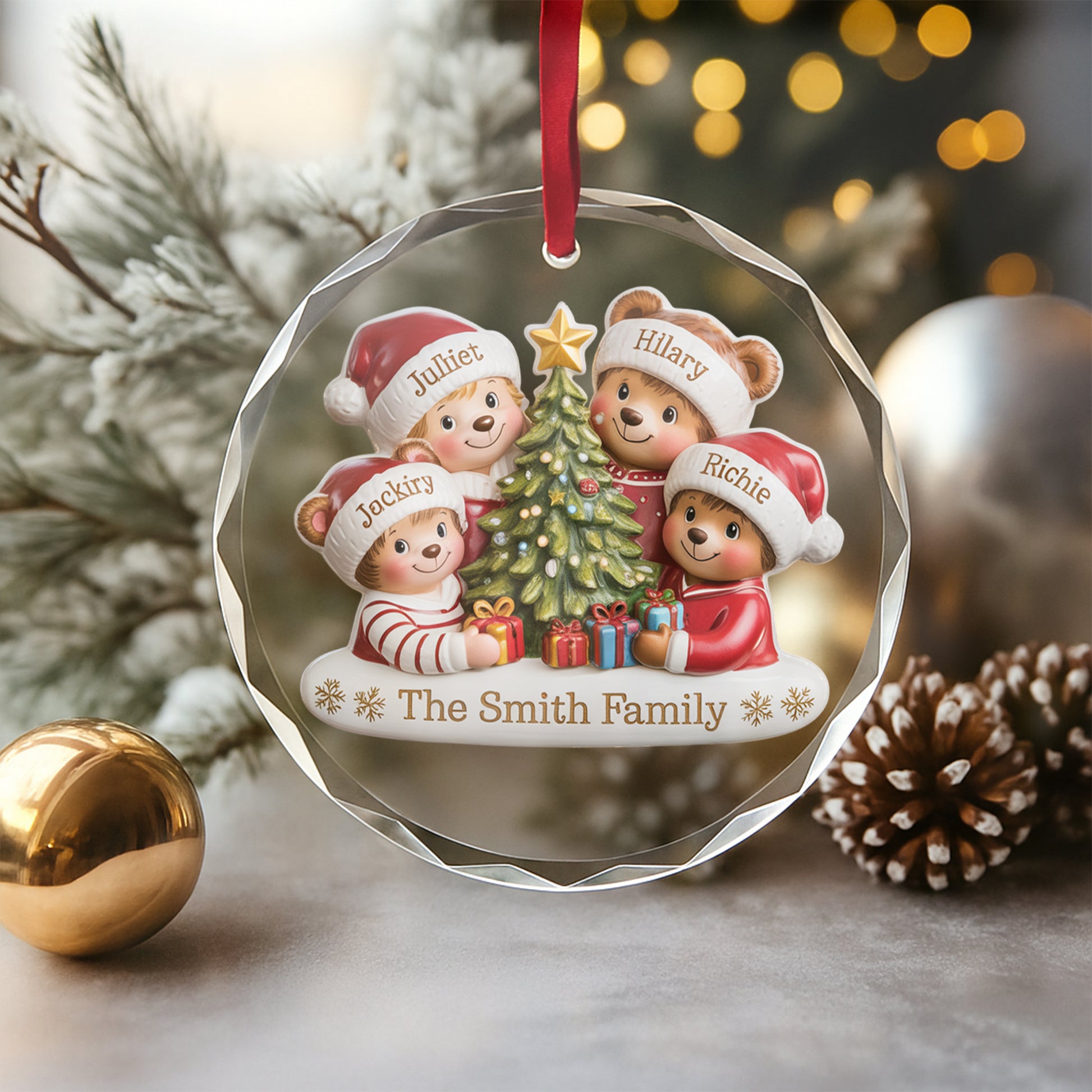 Personalize Christmas Family Ornament
