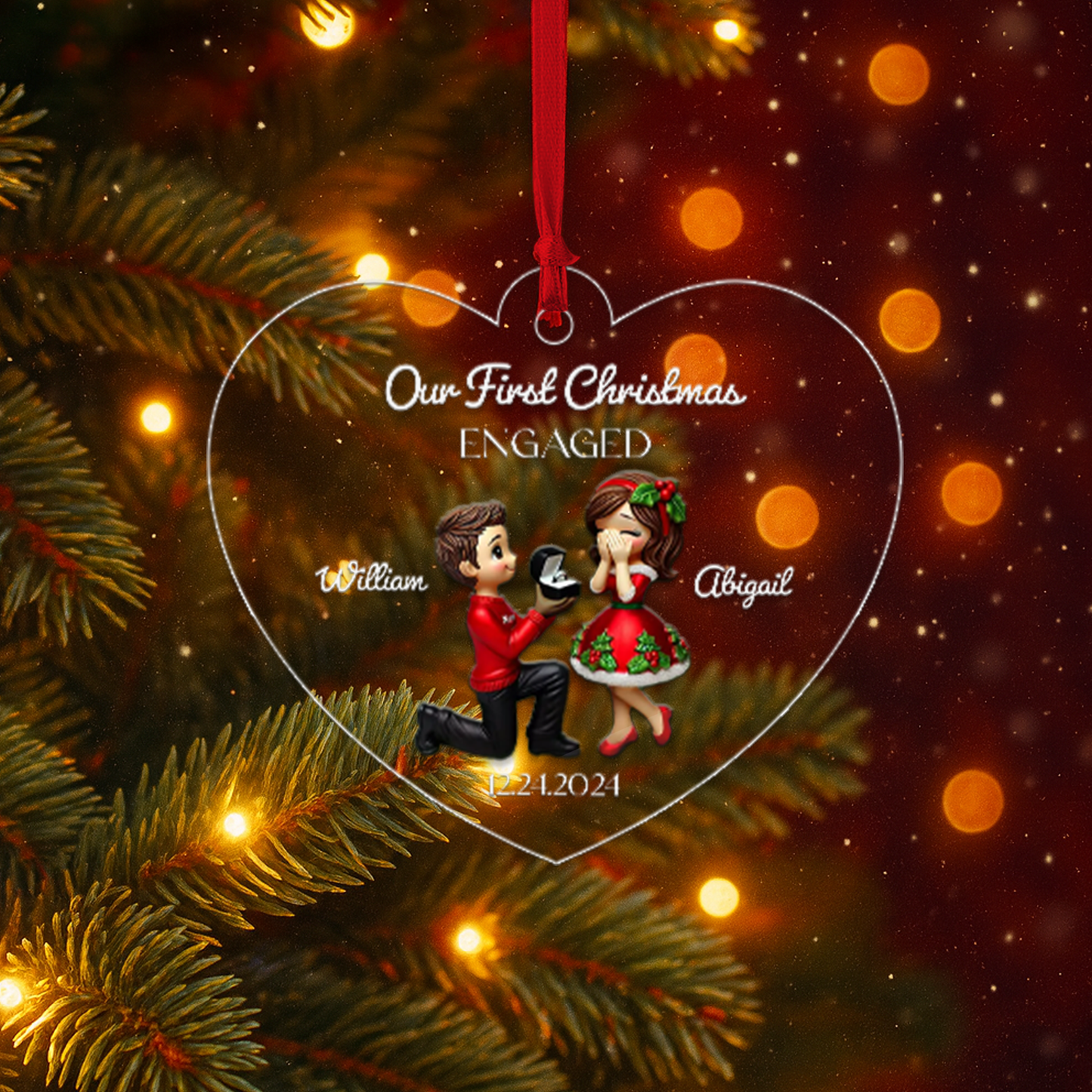 Custom Photo Couple Heart Shape