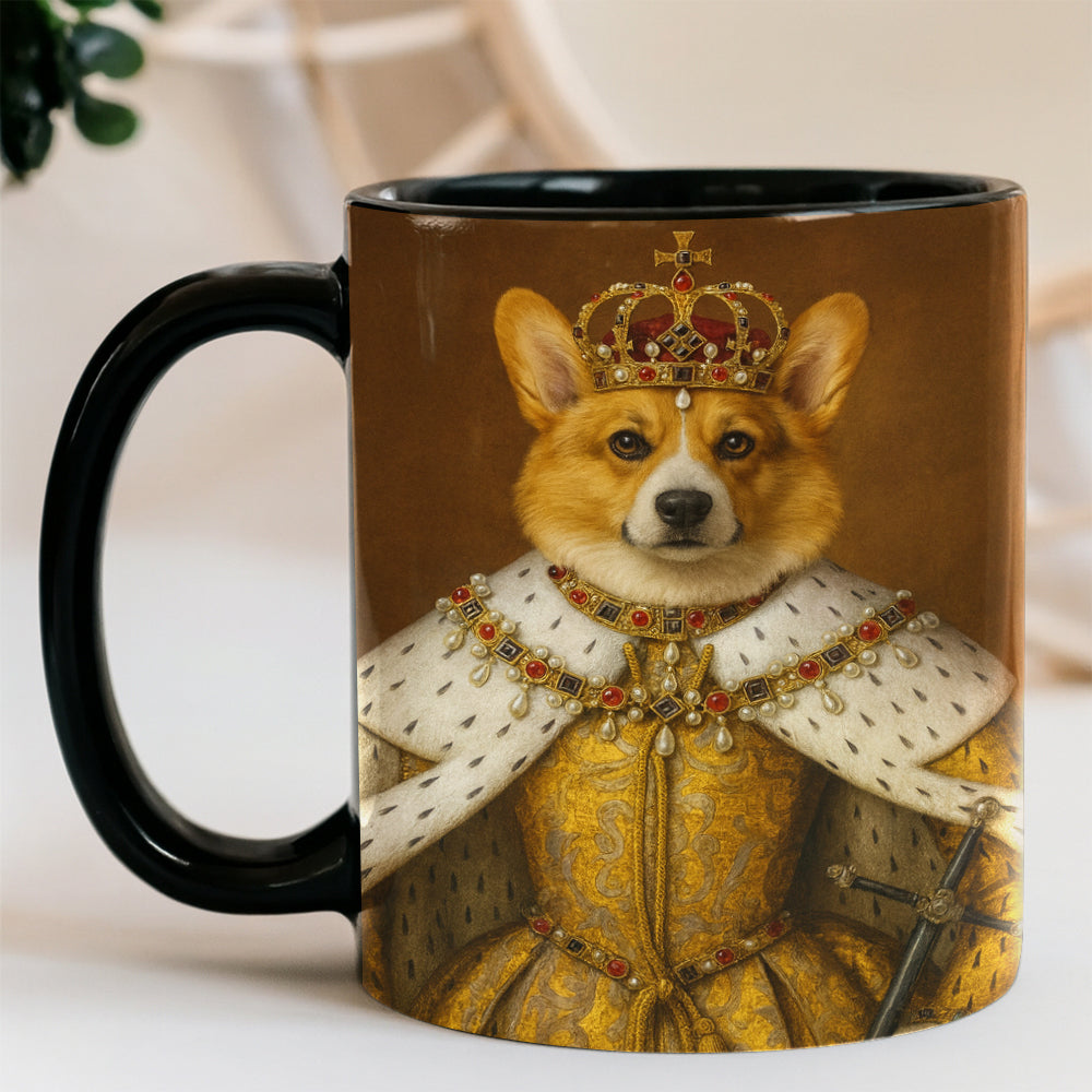 Custom Photo Crowned Queen Dog Mug Gift For Dog Lovers