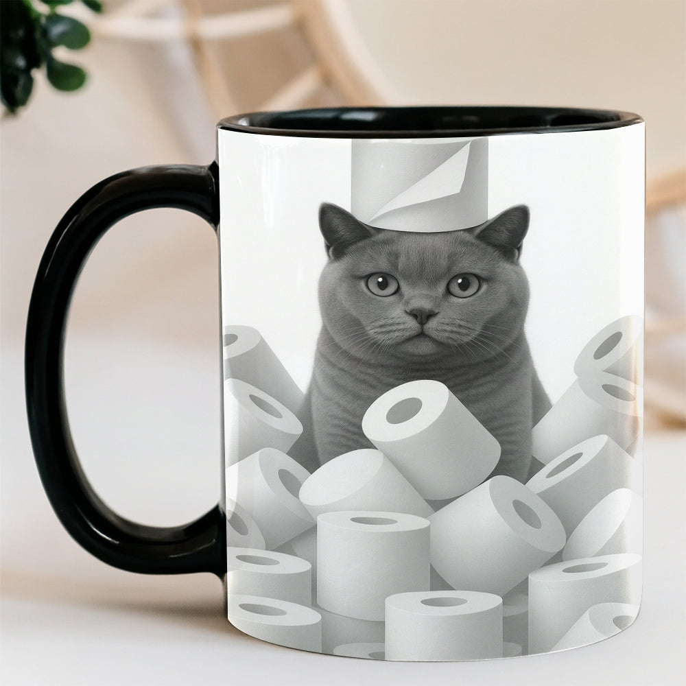 Custom Photo Cat Bathroom Mug