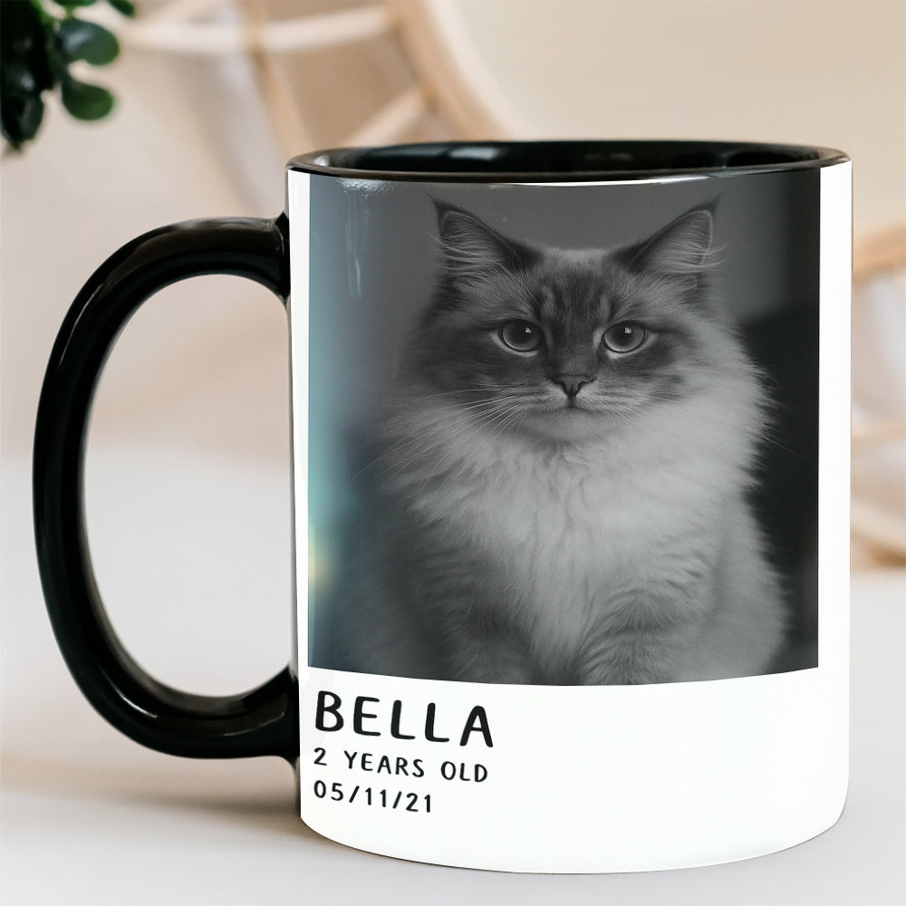 Custom Photo Polaroid Film MugGift For Cat Lovers