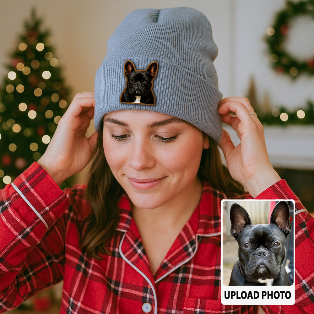 Custom Dog  Beanie Hat – Personalized Pet Winter Knit Hat, Cute Animal Lover Gift Idea TH99B19