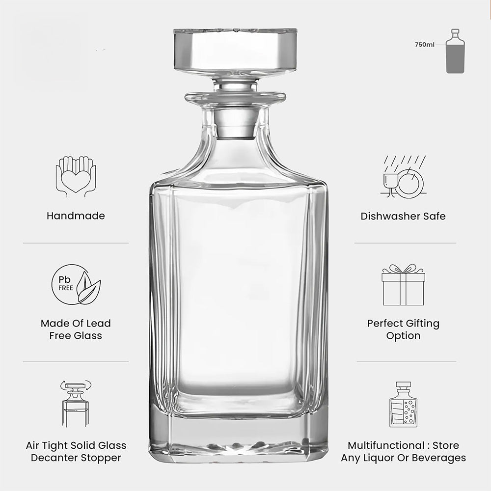 Personalized Fire Smoke & Rock n Roll Decanter, Gift For Fireman Decanter With Whiskey Glasses Set, First Responder Gift TNN025