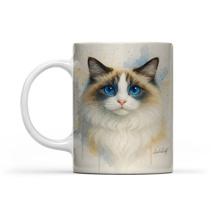 Custom Photo Cat Watercolor Artwork Mug