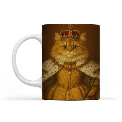 Custom Photo Crowned Queen Cat MugGift For Cat Lovers