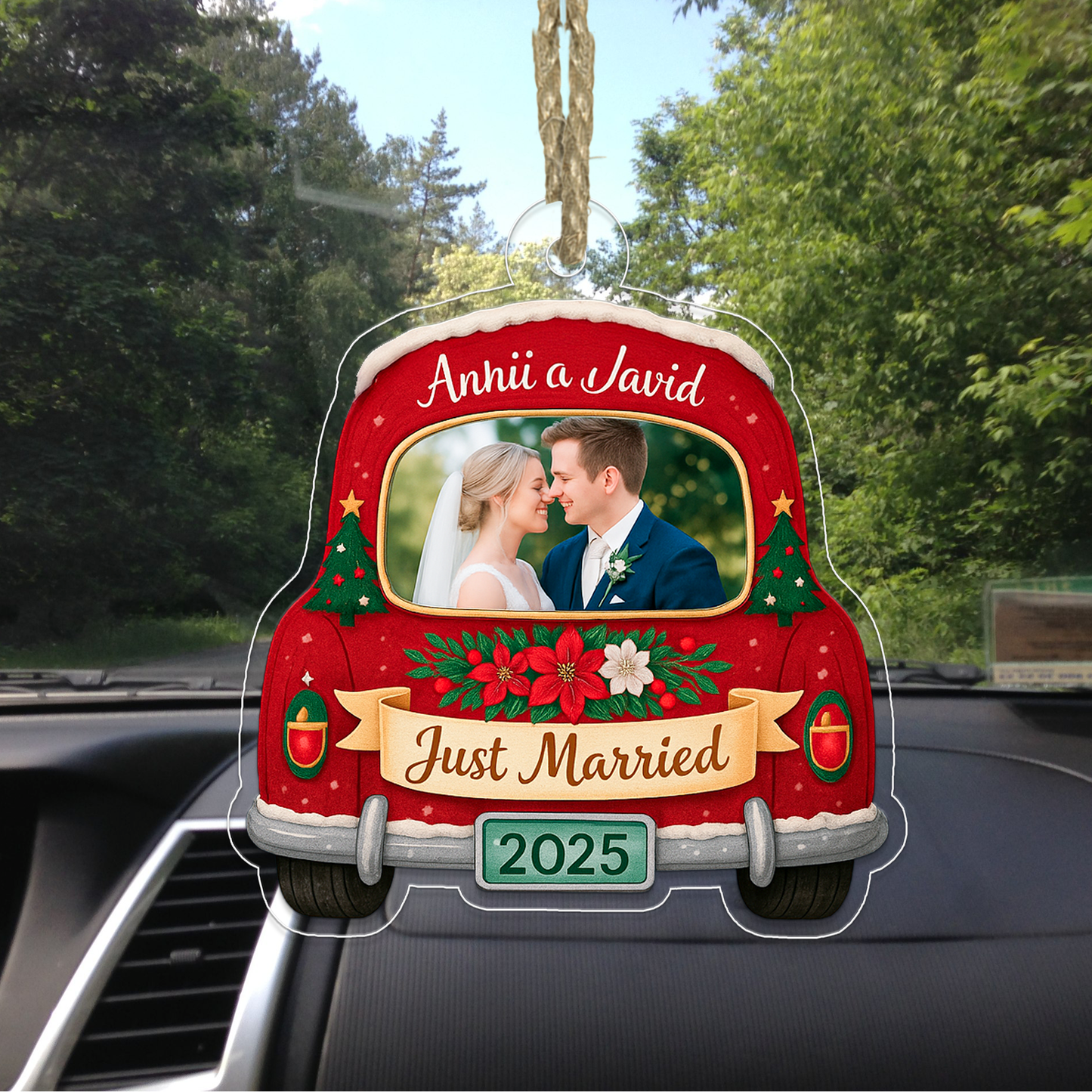 Custom Photo Wedding Just Married