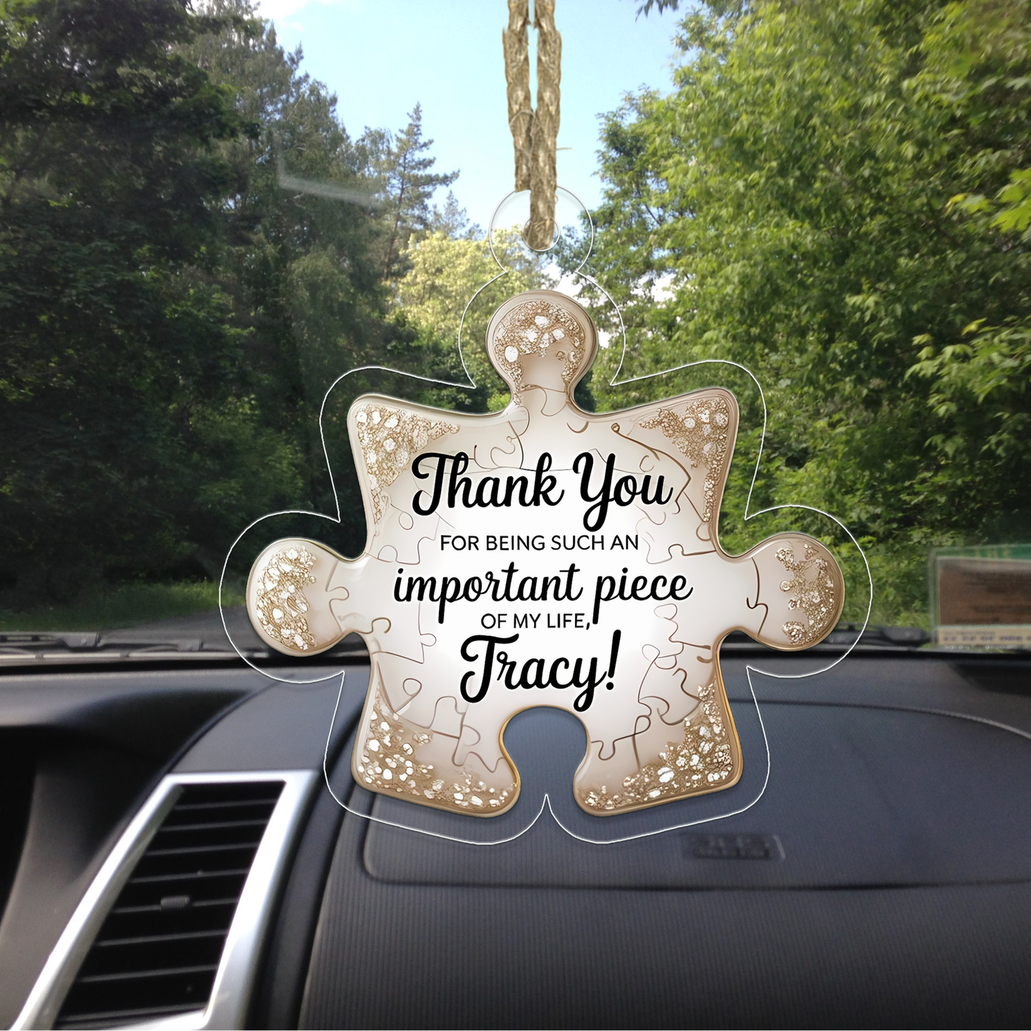 Personalized A Cherished Piece of Friendship to Treasure Ornament, Personalized Best Friend Keepsake, Thank You Gift, Best Friend Gift