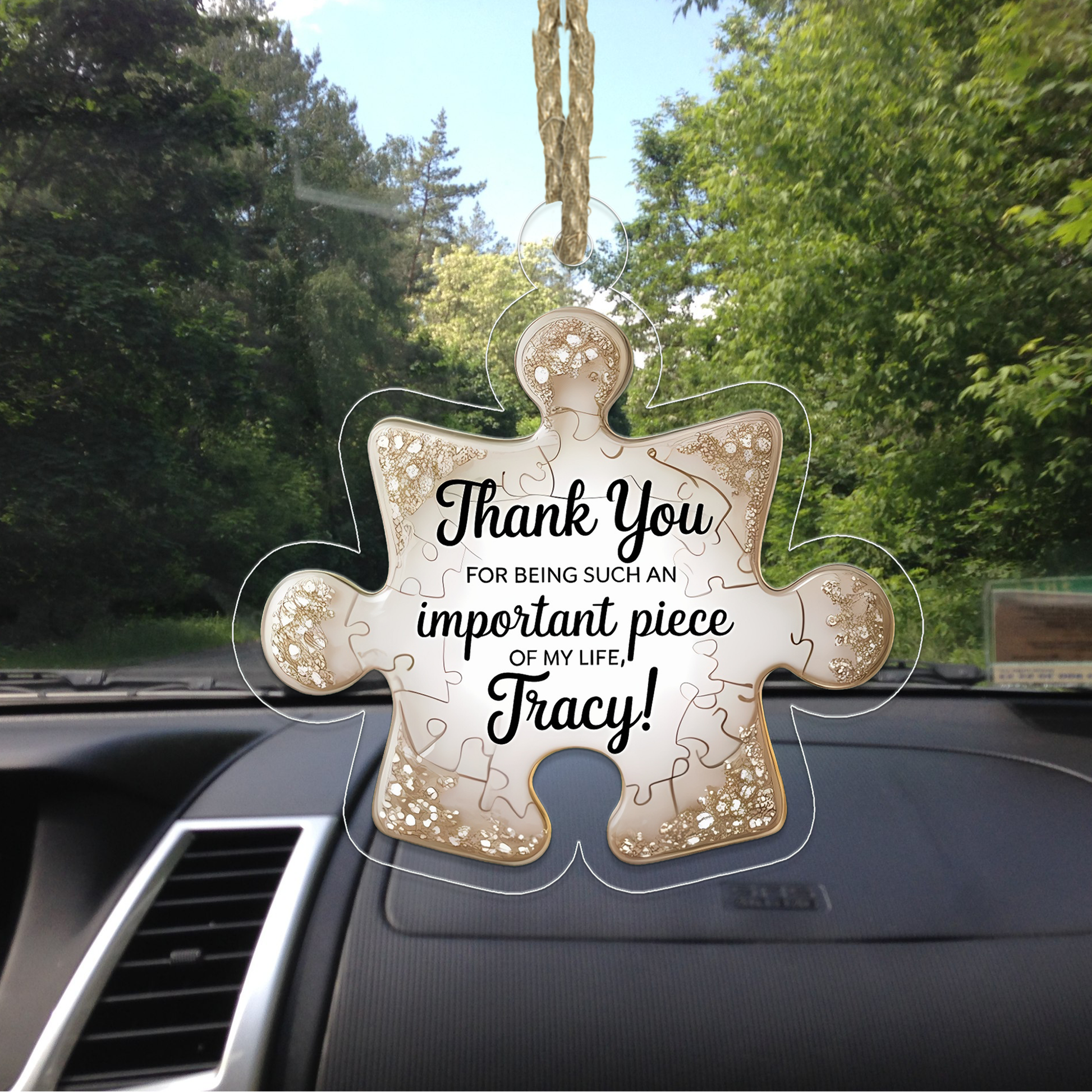 Personalized A Cherished Piece of Friendship to Treasure Ornament, Personalized Best Friend Keepsake, Thank You Gift, Best Friend Gift