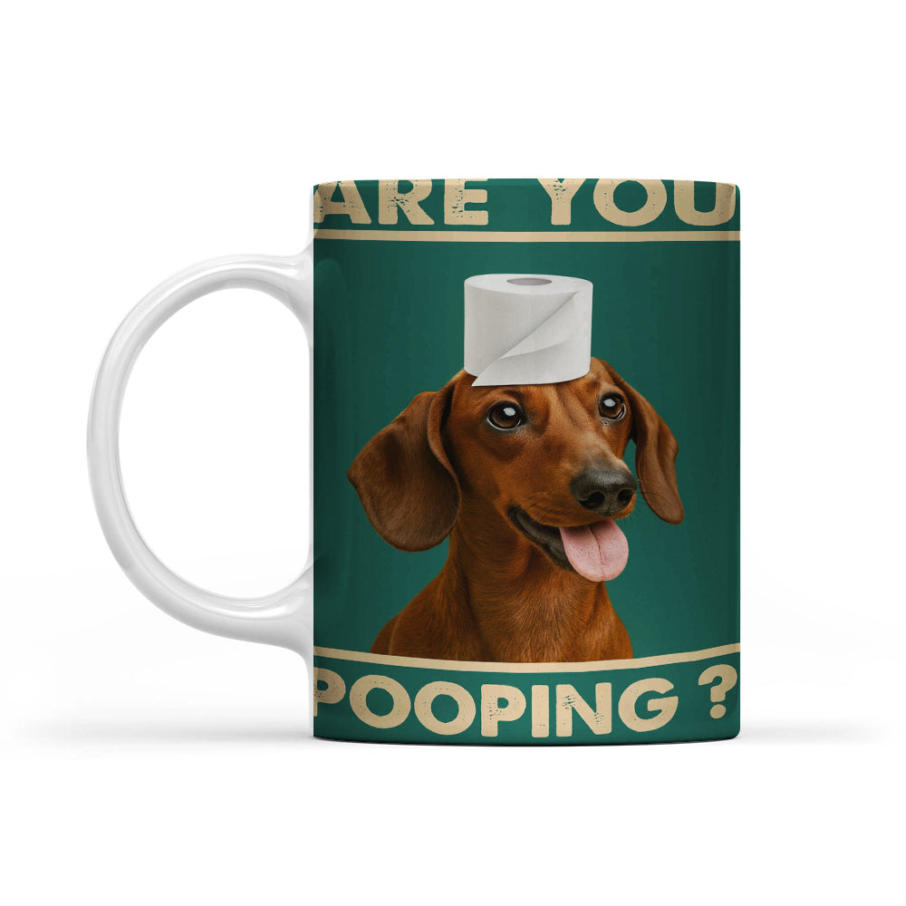 Custom Photo Funny Dog In Bathroom Mug