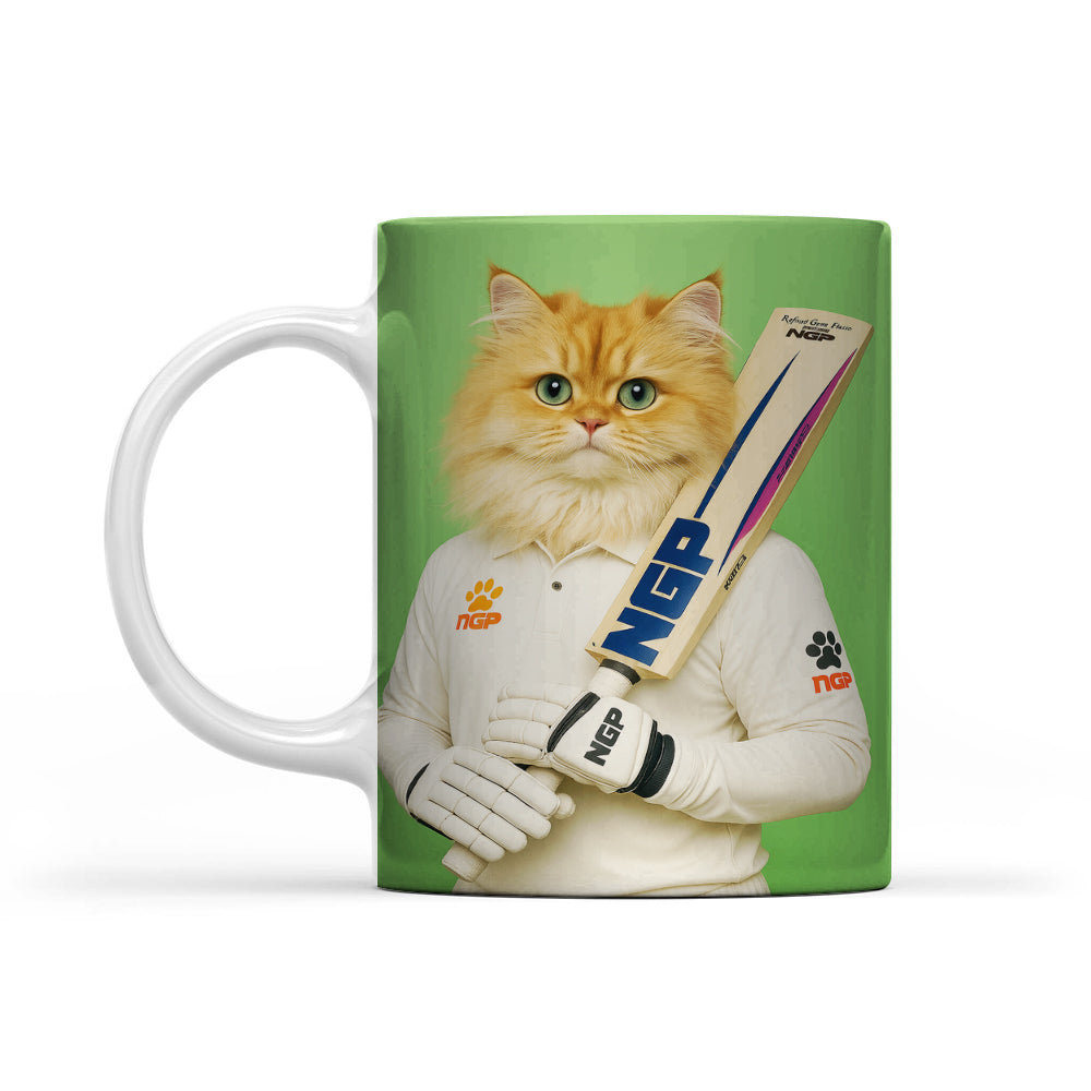 Custom Photo Cricketer Cat Mug Gift For Cat Lovers