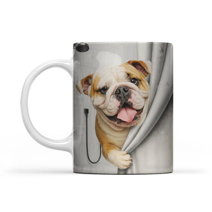 Custom Dog Photo Dog In Bathroom Mug Gift For Dog Lovers