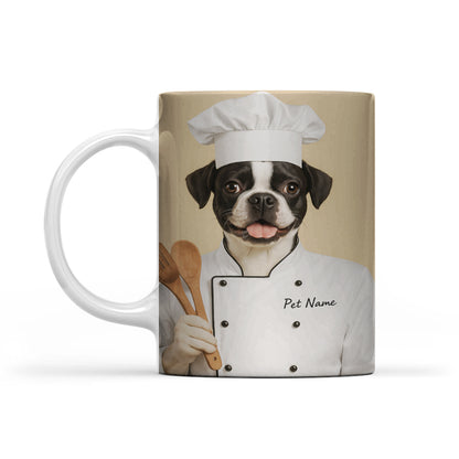 Custom Dog Chef Potrait Mug Gift For Dog Lovers