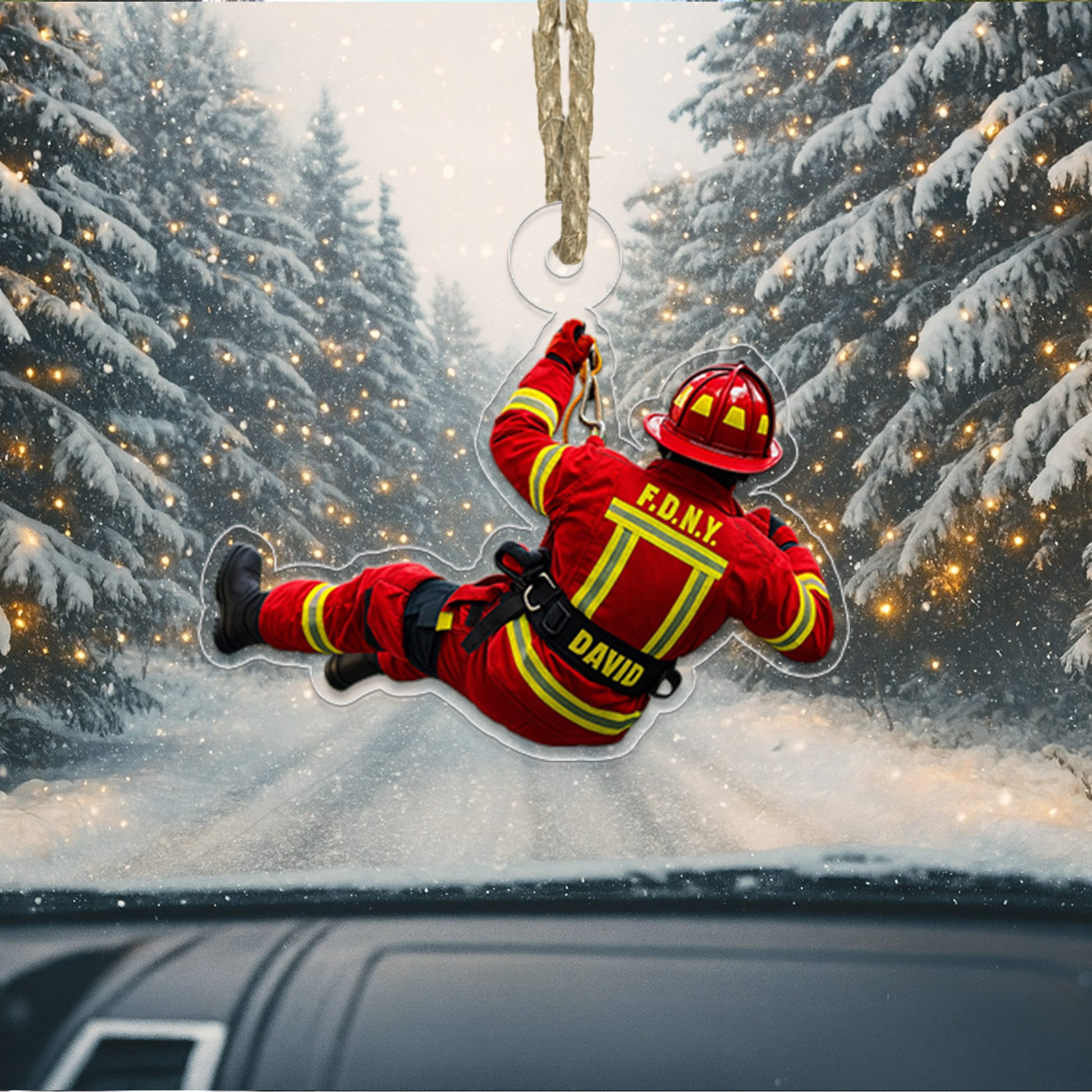 Custom Photo Firefighter Dad Present