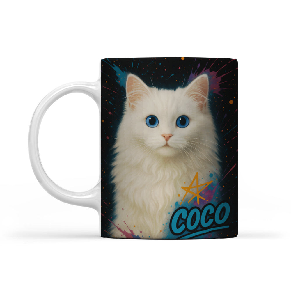 Custom Cat Pet Portrait Contemporary Mug