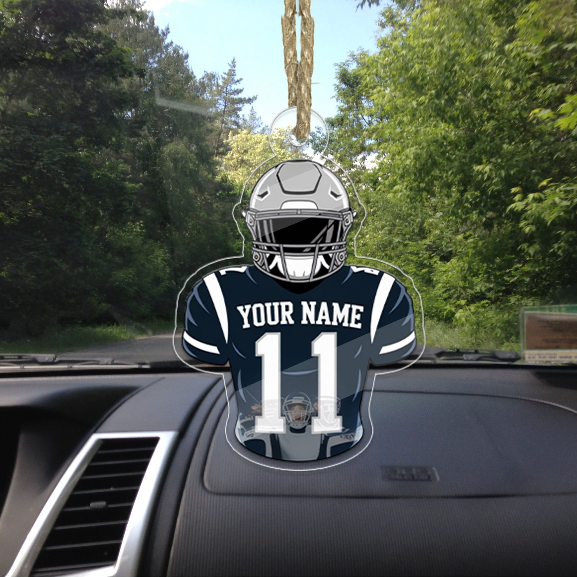 Custom Name American Football 1 Acrylic Ornament Christmas Gift