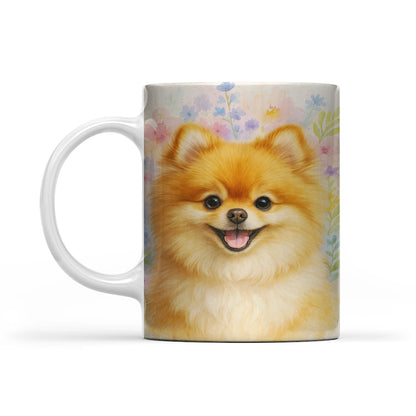 Custom Photo Dog Floral Watercolor Art
