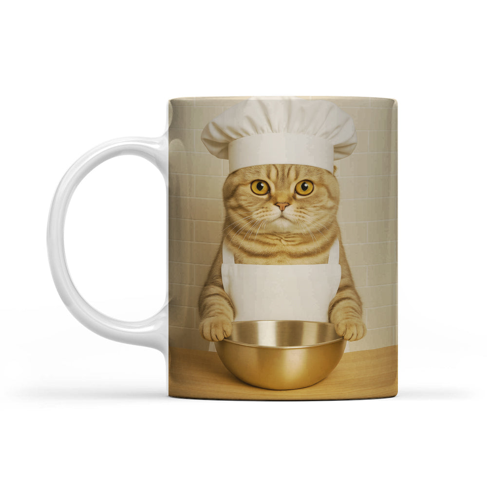 Custom Photo Cat Chef Mug Gift For Cat Lovers