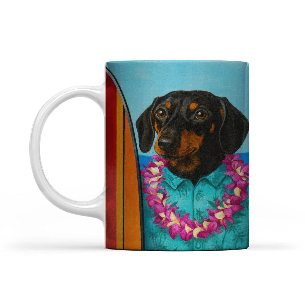 Custom Photo Surfer Dog Mug Gift For Dog Lovers