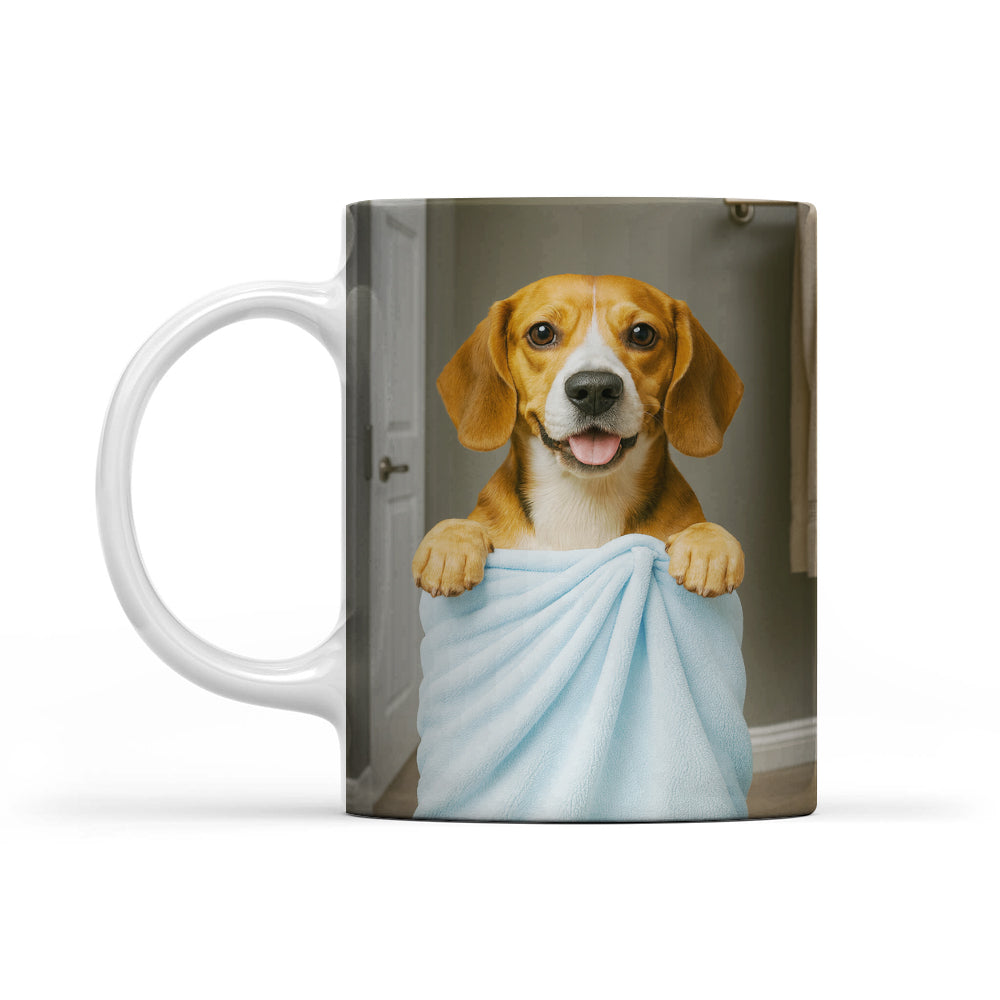 Custom Dog Photo In Bathroom Mug Dog Lover Gifts