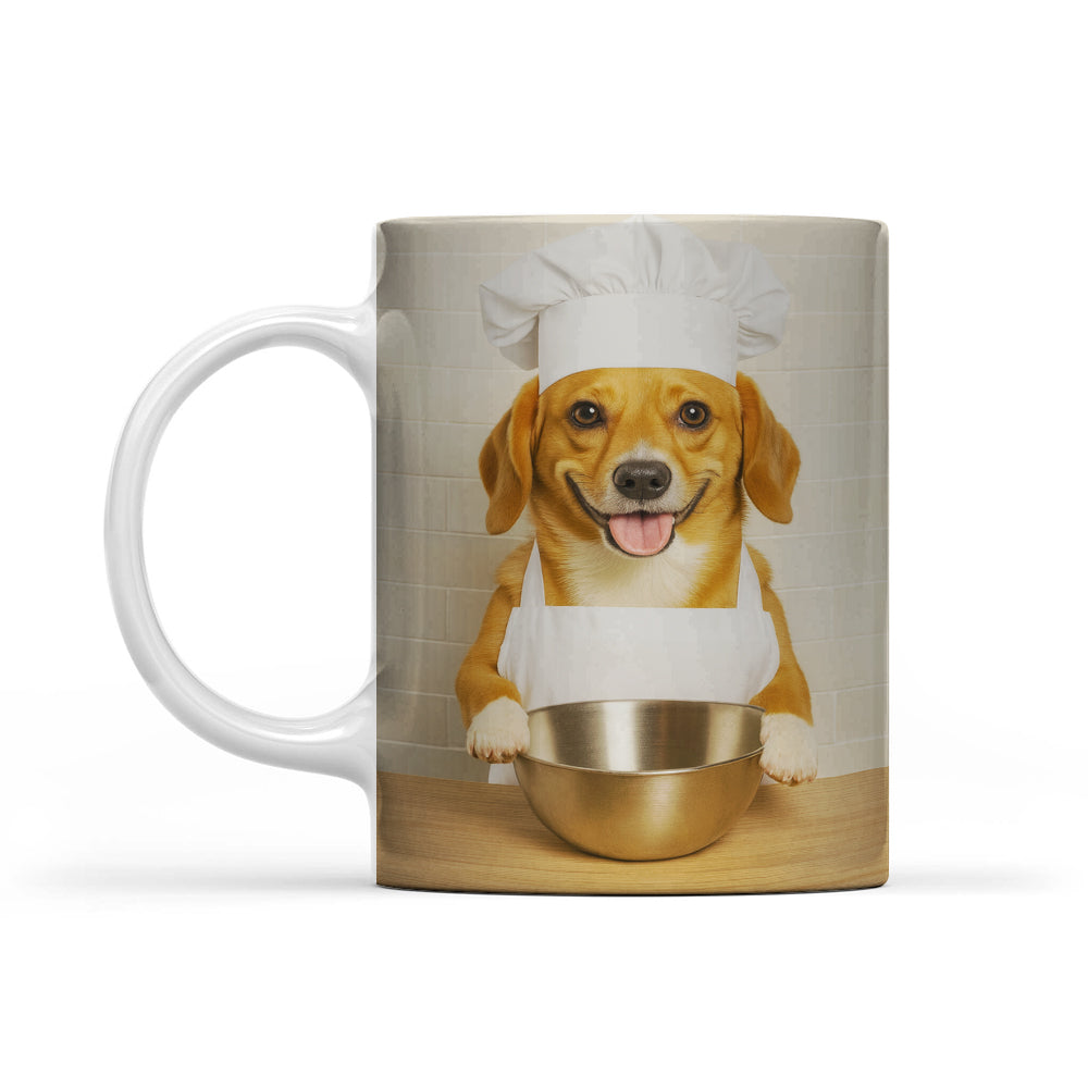 Custom Photo Dog Chef Mug Gift For Dog Lovers