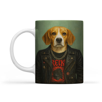 Custom Photo Rock n Roll Dog Mug _ Gift For Dog Lovers