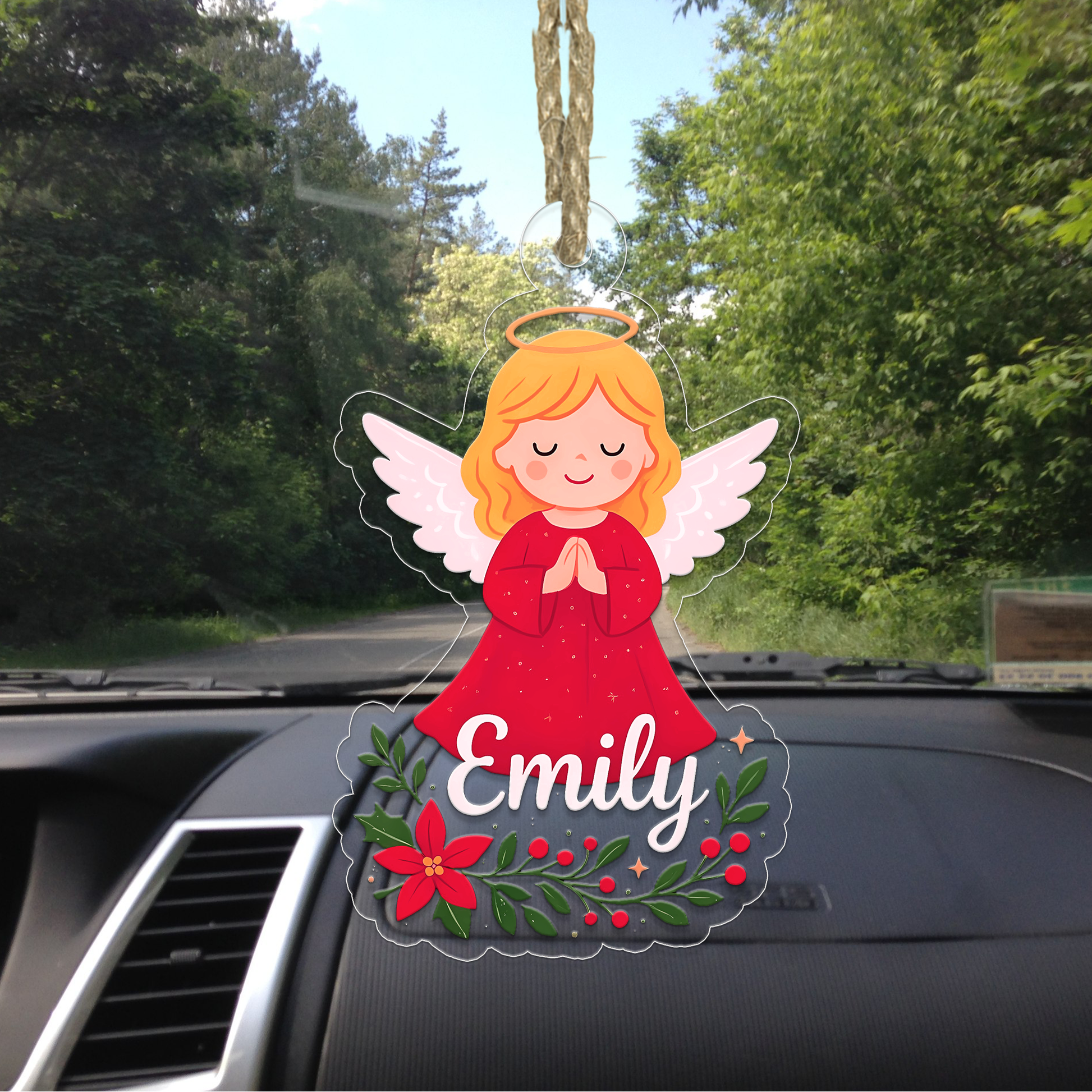 Personized Christmas Angel Ornament, Custom Name Christmas Ornament, Baptism Gift, Nativity Ornament, Christmas Home Decor, Xmas Gift