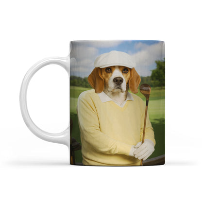 Custom Photo Golfer Dog Mug Gift For Dog Lovers