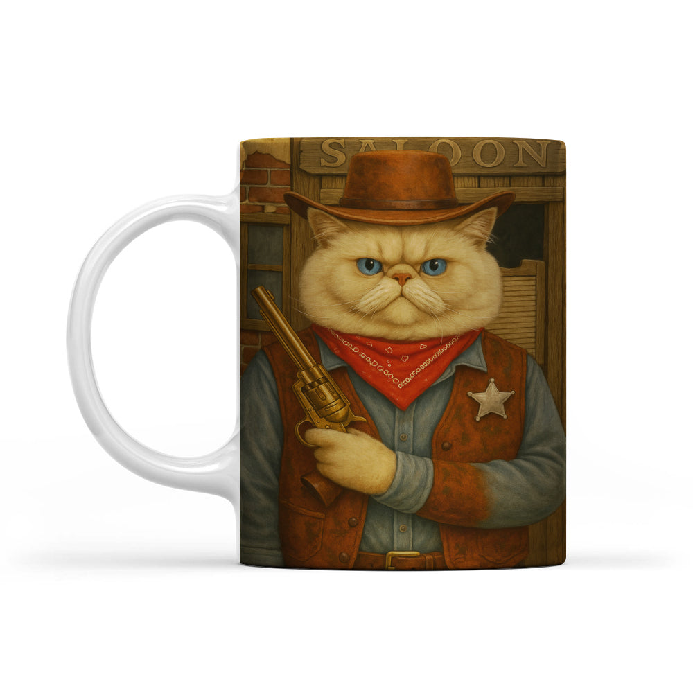 Custom Photo Cat Cowboy Mug