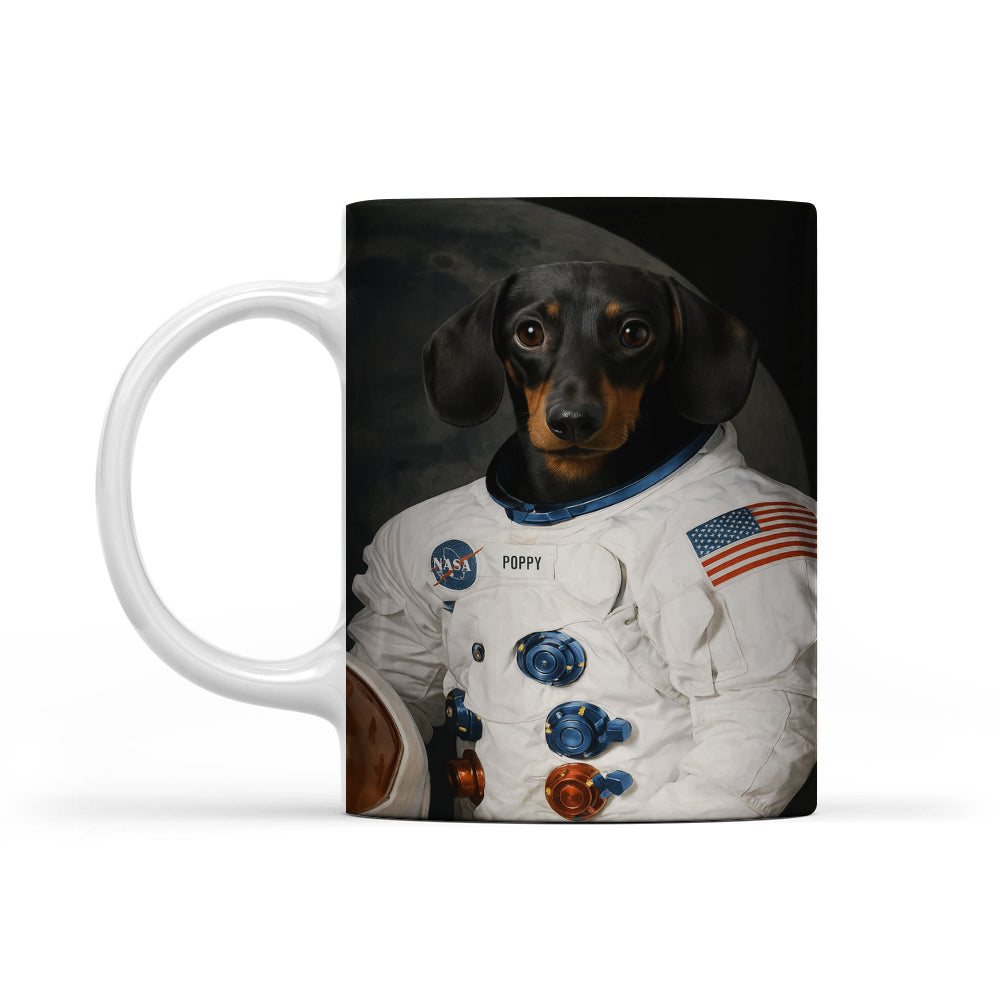 Custom Photo Dog Astronaut Mug _ Gift For Dog Lovers