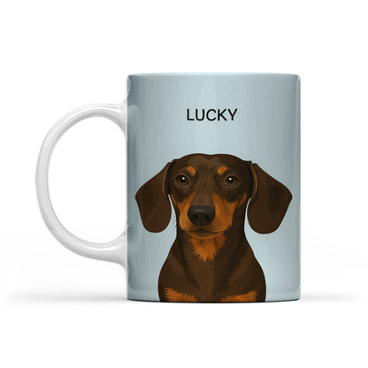 Custom Photo Minimalist Classic Dog Mug Gift For Dog Lovers