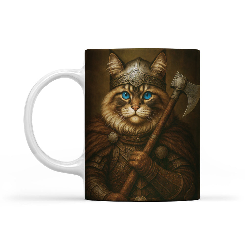 Custom Cat Photo Viking Warrior Mug _ Gift For Cat