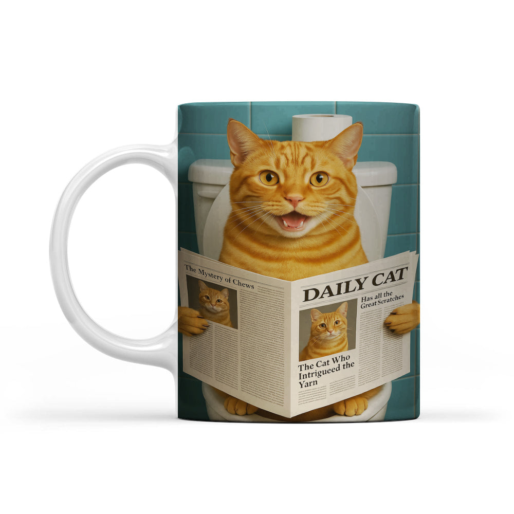Custom Photo Cat Toilet Bathroom Mug Wall Art