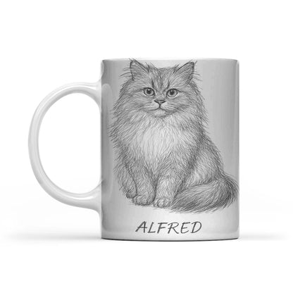 Custom Photo Cat Pencil Art