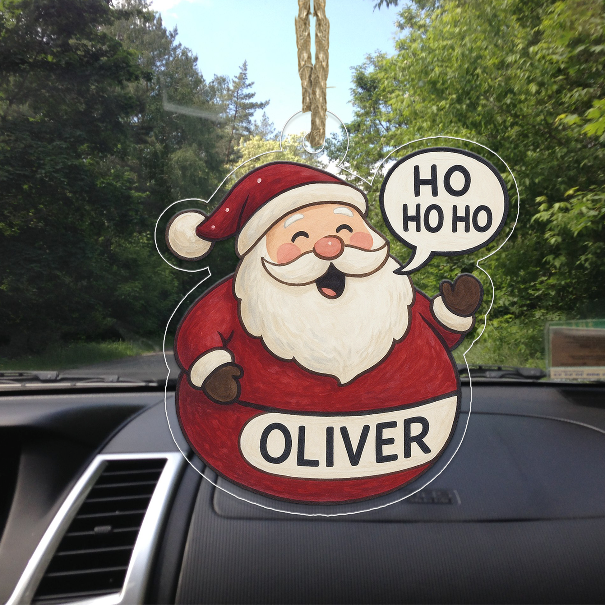 Personalized Santa Claus Ho Ho Ho Christmas Ornament, Personalized Santa Ornament, Merry Christmas Decor, Perfect Holiday Gift