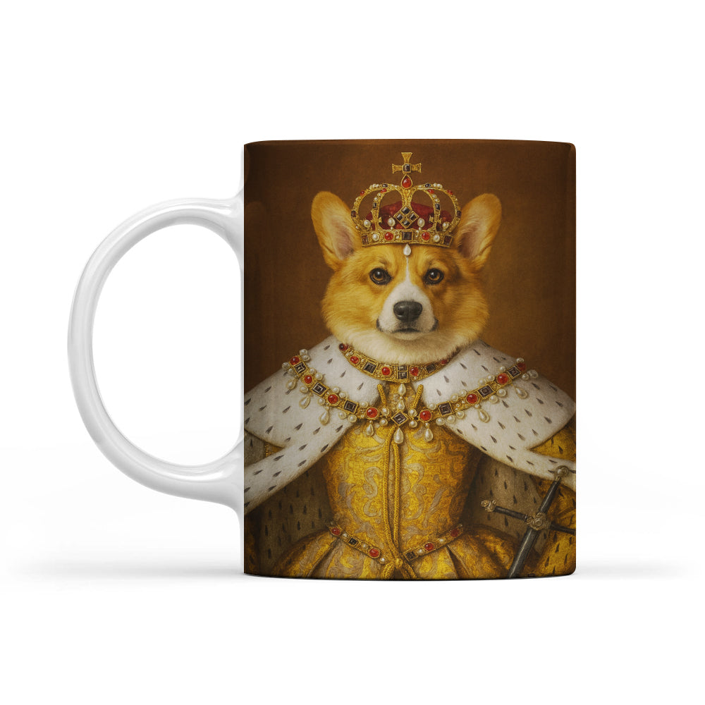 Custom Photo Crowned Queen Dog Mug Gift For Dog Lovers