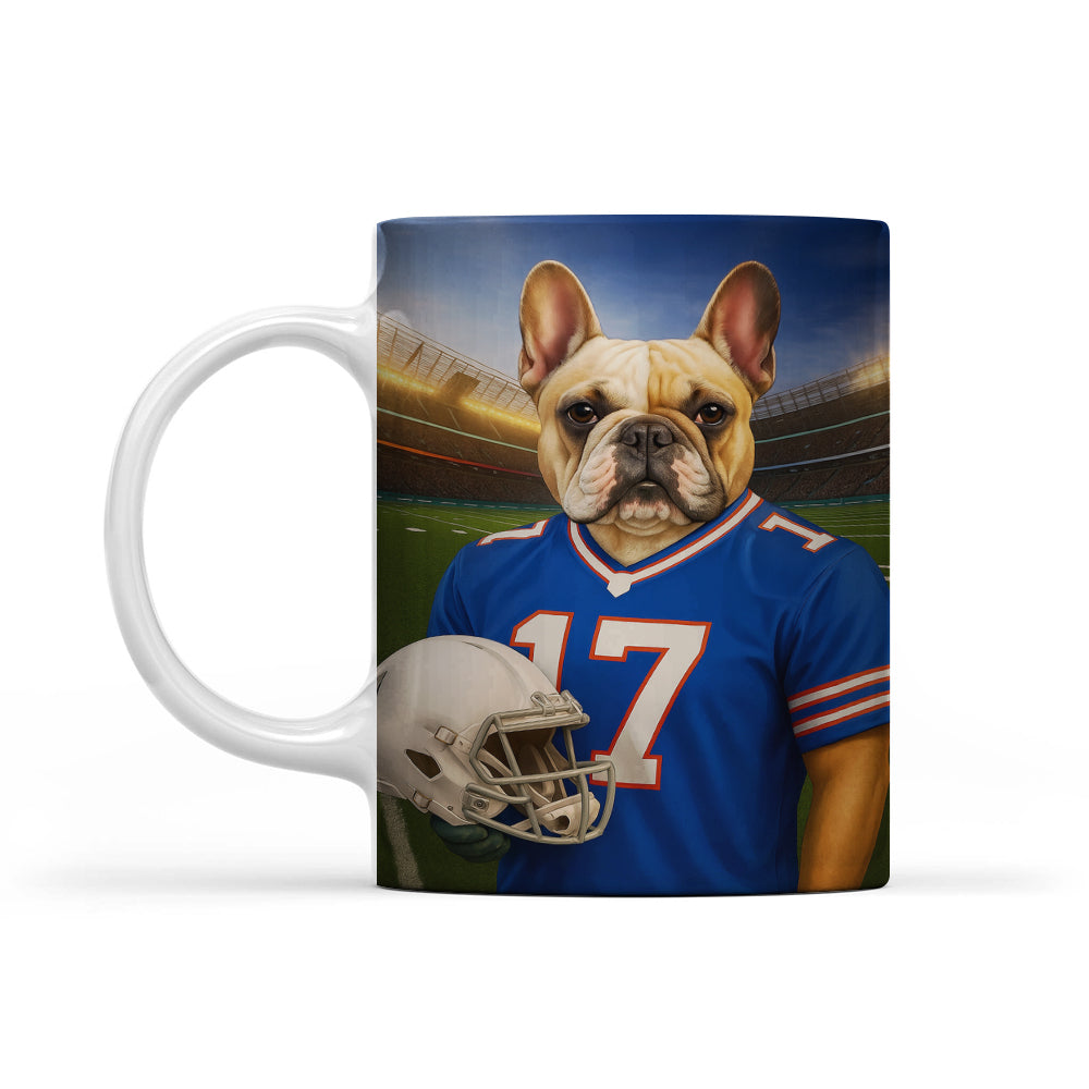 Custom Dog Photo Football Style Mug _ Gift For Dog Lovers