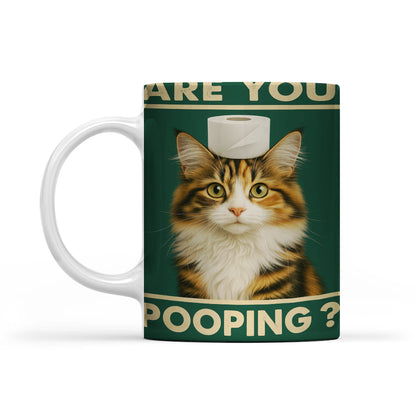 Custom Photo Funny Cat In Bathroom Mug