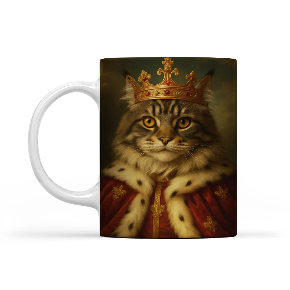 Custom Photo Cat Royal Mug Pet King Portrait