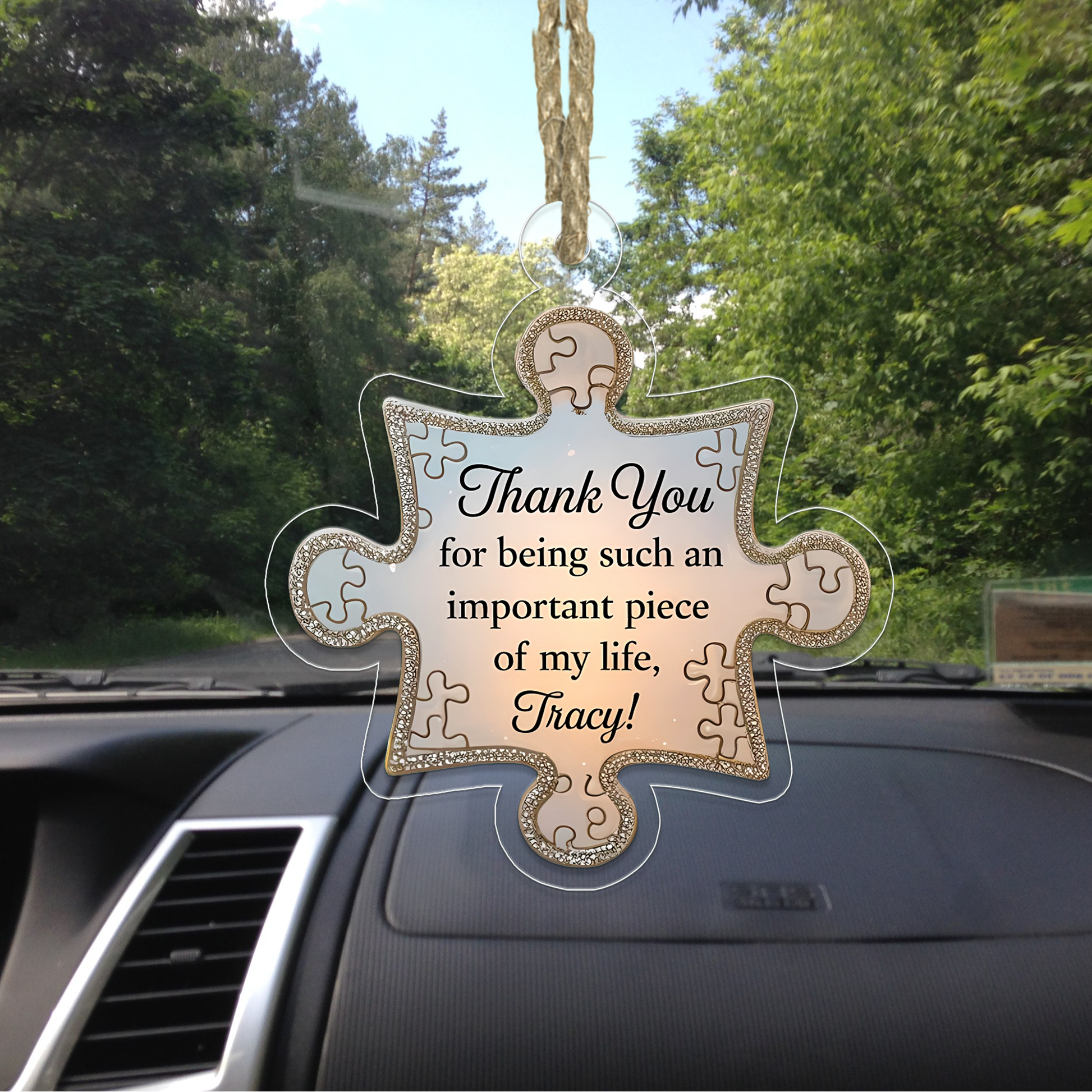 Personalized A Cherished Piece of Friendship to Treasure Ornament, Personalized Best Friend Keepsake, Best Friend Gift, Thank You Gift