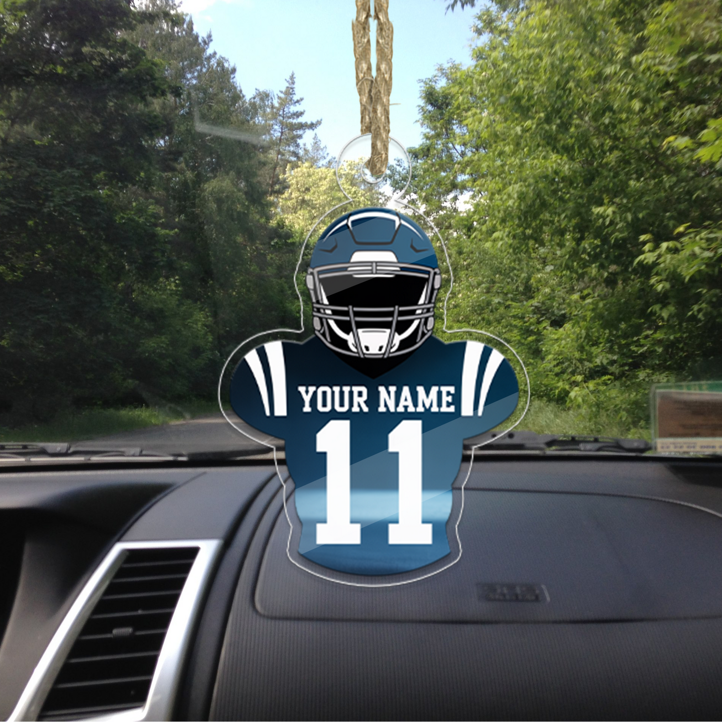 Custom Name American Football 2 Acrylic Ornament Christmas Gift