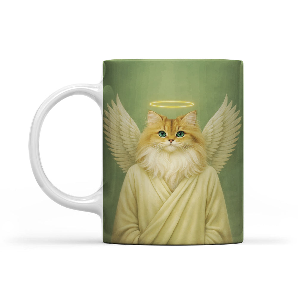 Custom Photo Angel Cat  MugMemorial Gift For Cat Lover