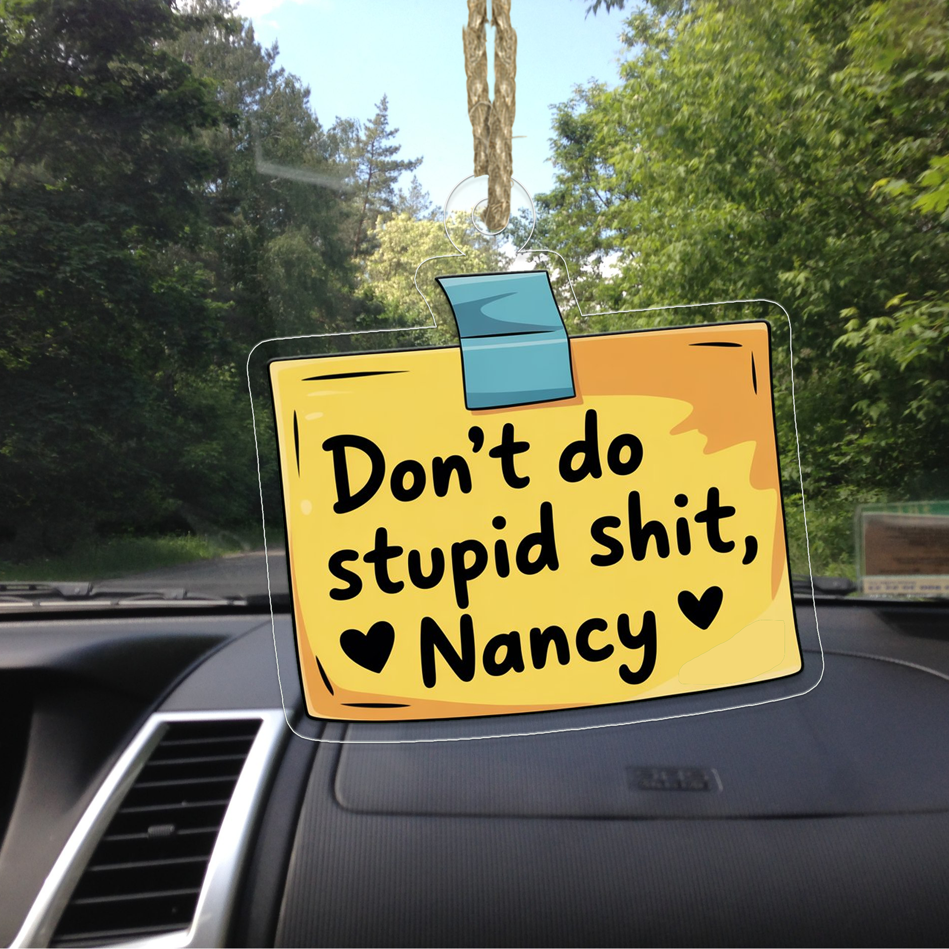 Personalized Don't Do Stupid Ornament, Gift For Friends, Funny Ornament Gift, Spunky Decor, Funny Note Paper Ornament