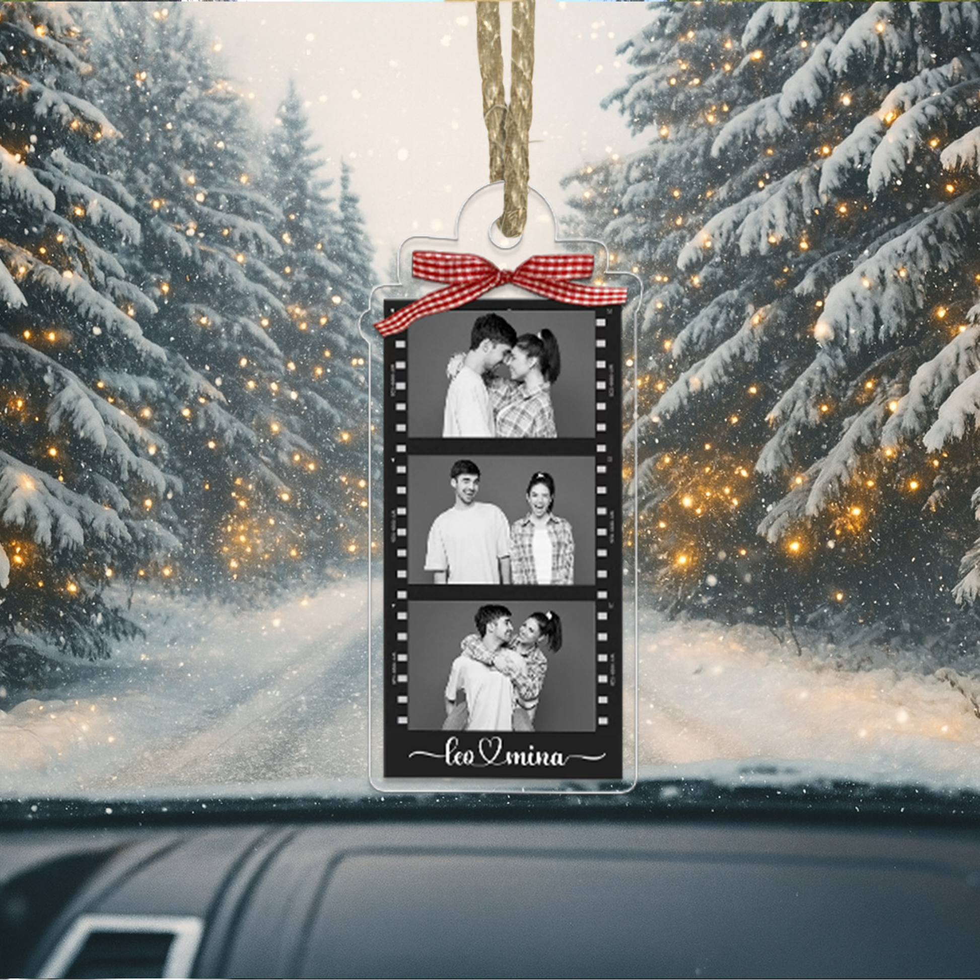 Custom Photo Strip Ornament, Christmas Ornament 2025